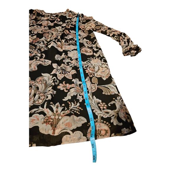 LOFT Small Long Sleeve Floral Mini Dress - Picture 6 of 7